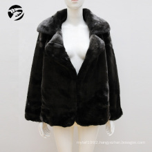 New Fashion Warm Black Short Women mink faux fur coat woman clothing jackets